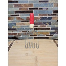 Vintage Androck Potato Masher, Plastic Handle, Red and Off White - £18.50 GBP