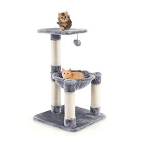 Multi-Level Cat Tower Cat Tree w/Cat Hammock(D0102H2Y7HW.) - £89.91 GBP