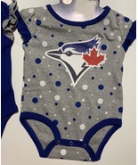 Official MLB Toronto Blue Jays Baby Bodysuits Creeper Set Of 2, 0/3 M Ne... - $13.99