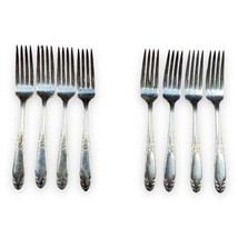 King Edward Silverplate Holiday National Silver Company 8 Dinner Forks - $14.84