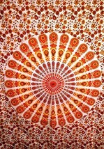 Mandala Poster, Indian Wall Tapestry, Hippie Dorm Room Decor, Boho Wall Hanging, - £11.74 GBP