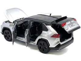 Toyota Rav4 Hybrid XSE Silver Metallic w Black Top Sunroof 1/24 Diecast Car - $39.13