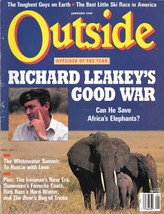 Outside Jan 1990 Richard Leakey Elephants White Water Russia Rick Bass B... - £10.72 GBP