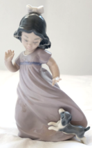 NAO by Lladro 1987 Daisa Girl with Dog NO Box Vintage Retired - $75.00