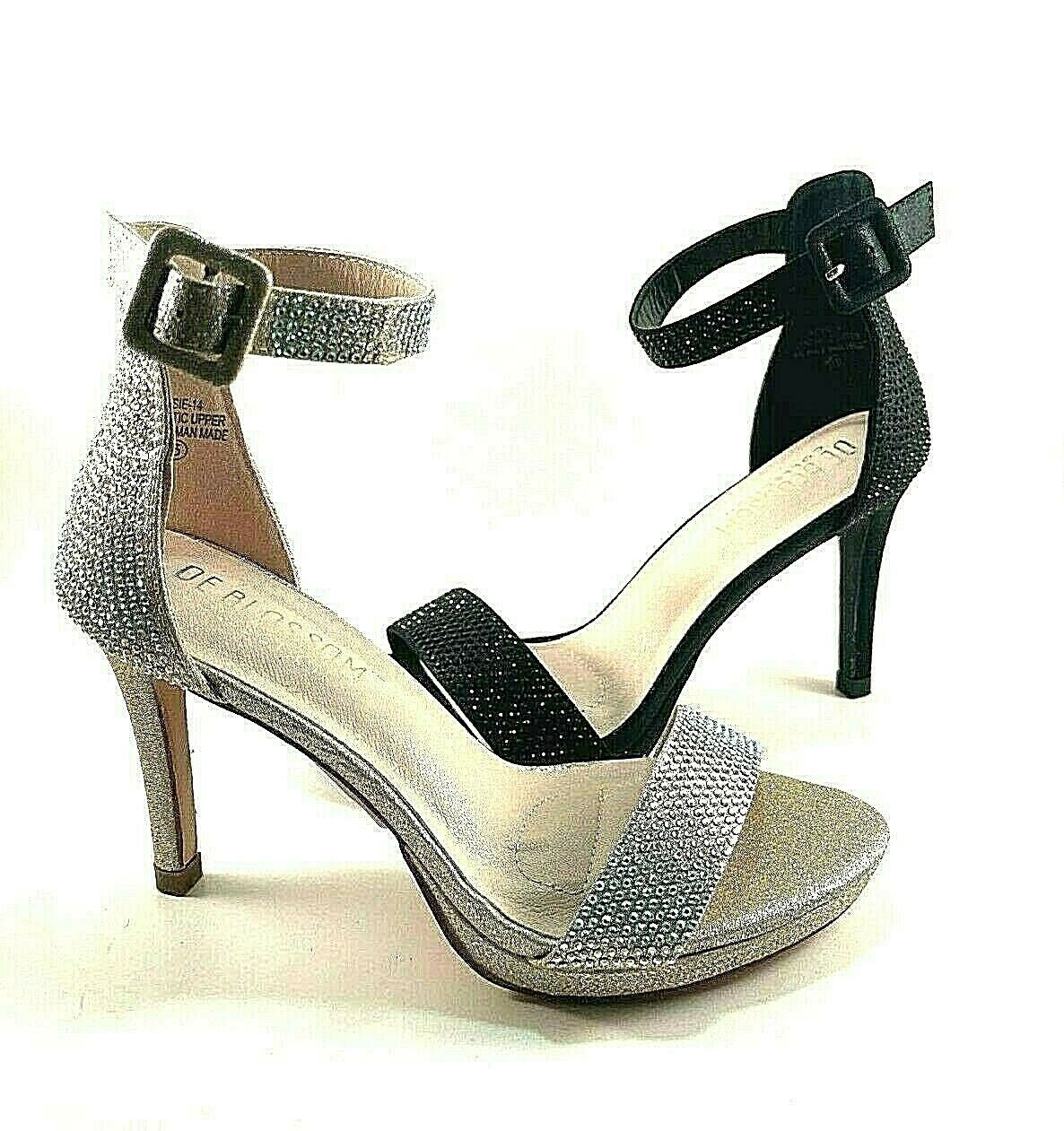 De Blossom Rosie-14 Dressy Ankle Strap Rhinestone Sandal Nude 7.5 - $32.00