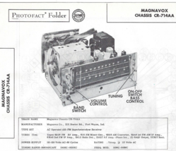 1956 MAGNAVOX CR-714AA RECEIVER Tube AM RADIO Photofact MANUAL Schematic... - £7.88 GBP
