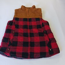 Maurices RN#51783 Women's M Brown/Red/Black Full Zip Flannel Buffalo Plaid Vest image 13