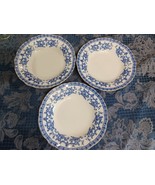 Ridgways Royal Semi Porcelain Blue Burlington Bowl Set 8.75&quot; Scalloped G... - $29.69
