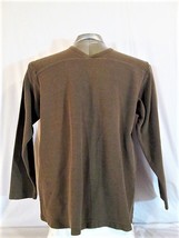 J.Crew mens  Large Tall  LONG SLEEVE BROWN V NECK SWEATER (F) pm1 - $9.58