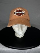 Harley Davidson Hat Cap Adjustable Size Orange Motorcycles One Size - $20.00