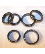 12 HEMATITE STONE RINGS rock jewelry mens women band ring hemitite healt... - €15,25 EUR