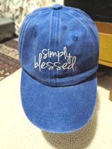 Simply Blessed Embroidered Royal Blue Adjustable Baseball Dad Mom Hat Cap Nwt - £23.74 GBP