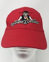 Terrible&#39;s Casino hat Las Vegas - Red Adjustable Snapback Baseball cap - £11.85 GBP