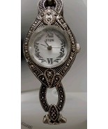 1928 Brand Ladies Quartz Watch Marcasite Accent Vintage Art Deco Style B... - $359.58 MXN