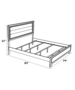 Carine II King Bed, Fabric &amp; Gray Finish - $866.38 CAD