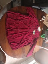 Wrangler Red Button Up Shirt 2XT Men&#39;s, Relaxed Fit Long Sleeve, 100% Cotton - £7.78 GBP