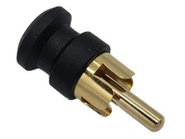 GOLD! - RCA SHIELDED SHORTING CAP PLUG RF/EMI &amp; NOISE CANCELING PROTECTION - $1.77