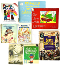 8 Christian Faith Books for Children Bible Stories Praise Worship Songs Prayers - £15.29 GBP
