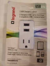 Legrand USB Charger + Outlet 2.1A USB Chargers and 15A Outlet White TM8U... - £15.77 GBP