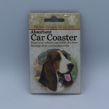 Super Absorbent Stone Car Coaster Basset Hound Dog - $5.89