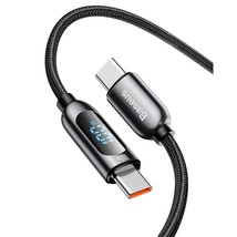 Baseus PD 100W USB C to USB C Cable, 5A Fast Charging USB C Cable with LED Displ - £29.92 GBP