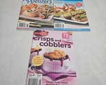 Betty Crocker Cooking Magazines Lot of 3 Appetizers Crisps and Cobblers - $9.98