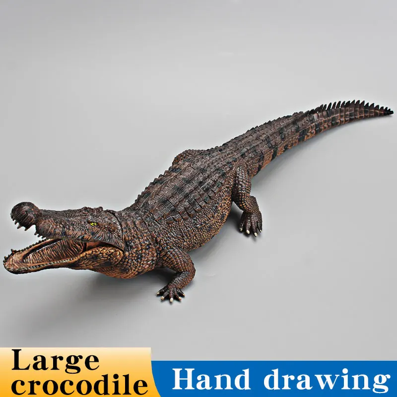 New Wild Animals Action Figures Large Solid Simulation Large Crocodiles Model - £19.83 GBP