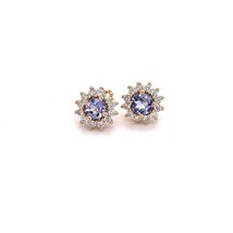 Natural Tanzanite Diamond Stud Earrings 14k YG 1.18 TCW Certified $3,790 211353 - £1,099.99 GBP