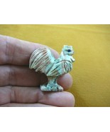 (Y-CHI-RO-13) red ROOSTER chicken carving SOAPSTONE stone figurine cock ... - $8.99