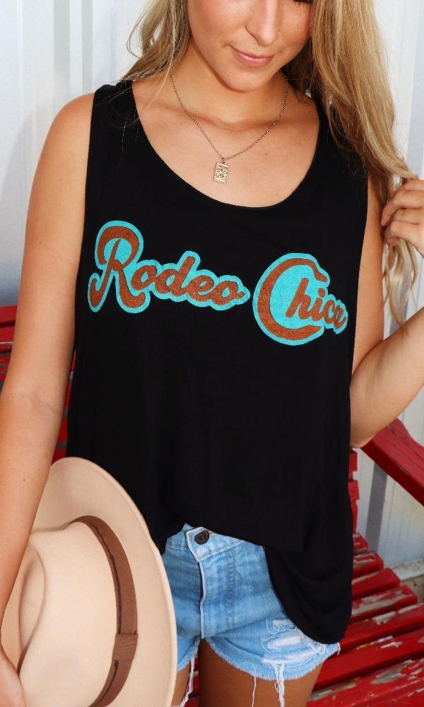 Primary image for Cowgirl Kim Rodeo Chica Tank - Black