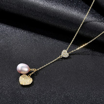 Fashion S925 Sterling Silver Pendant Love Edition Silver Freshwater Pearl - £19.92 GBP