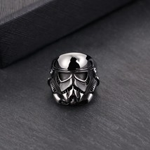 Classic, 316L Stainless Steel, Storm Trooper Helmet Star Wars Theme Ring - £16.11 GBP