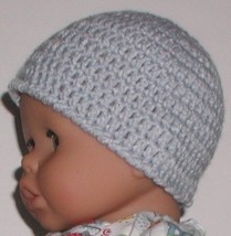 Blue Beanie, Light To Medium Shade Of Blue Beanie, Solid Blue Baby Hat - £6.39 GBP