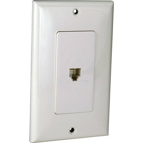 Orbit DWJ-64-I Decorative Wall Jack 1-6P4C IVORY (Shown in White) - $2.07