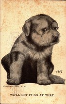 J Colby Artist Signed Comic Puppy-&quot;WE&#39;LL Let It Go At That - 1913 POSTCARD-BK42 - £3.89 GBP