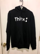 ASColour Stencil Hoodie Sweatshirt Thinx Mens SZ Medium Black Fleece Lined - $16.82