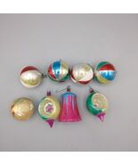 Vintage 1950’s Multicolor Handblown Mercury Glass Ornaments Lot 8 Poland - $832.20 MXN