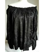 Michael Kors Jacquard Satin Off-The-Shoulder Top Blouse, Black, Size Small - $41.13 CAD