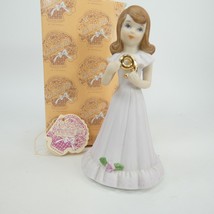 1982 Enesco Growing Up Birthday Girl Age 9 Porcelain Figurine Brunette  ... - $9.00