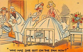 Who Has She Got On The Pan Now? Artist Faber Comic Postcard - £6.06 GBP
