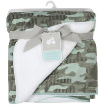 An item in the Baby category: Just Born Green Camo Camouflage White Sherpa Baby Blanket Security Lovey NEW