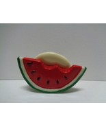 Watermelon slice resin refrigerator magnet vintage - $7.92