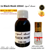 1x Black Musk 100ml Concentratedl misk Arabian Thick perfume tahara oil ... - £26.58 GBP