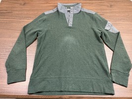 Banana Republic Men&#39;s Green/Gray Long-Sleeve Pullover - Medium - $4.99