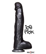 BIG BLACK COCK  ICEPICK DILDO 12 INCH SUCTION CUP DONG FALCON - $103.66 CAD