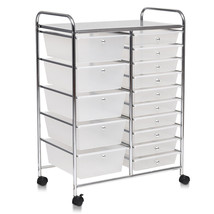 15 Drawer Rolling Storage Cart Organizer Tools Kitchen Shelves With Wheels - £145.47 GBP