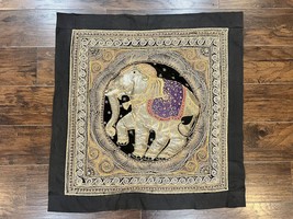 Indian Embroidery 3x3, Elephant Design, Detailed Needlepoint, Beadwork - £462.20 GBP