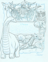 Jon Pinto Original SIGNED Disney Theme Park T Shirt Design Art ~ Animal ... - $1,873.73 MXN