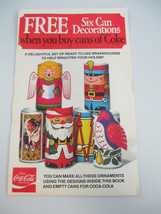 Coca-Cola Vintage 1977  Wrap Around Can Decorations Christmas - £1.94 GBP