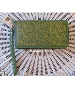 Avenue 9 GARDEN Clutch Wallet Wristlet Green With Gold Leaves Faux Leather - £12.55 GBP